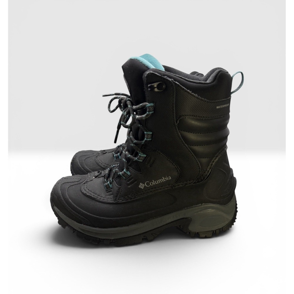 Columbia Women's Bugaboot III Mid Snow Boot Waterproof Black/Teal Size 7.5 -1845